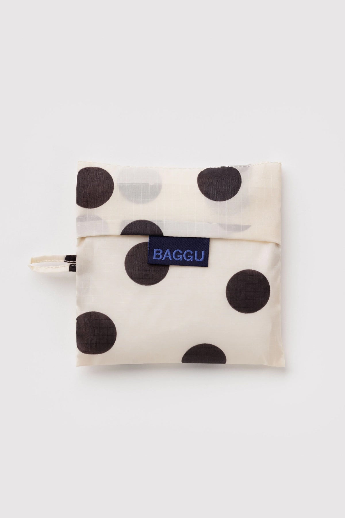 BAGGU Standard Tote Cream and Black Polka Dot