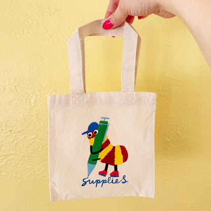 2026 Stationery Store Day Scribble Bug Mini Canvas Tote