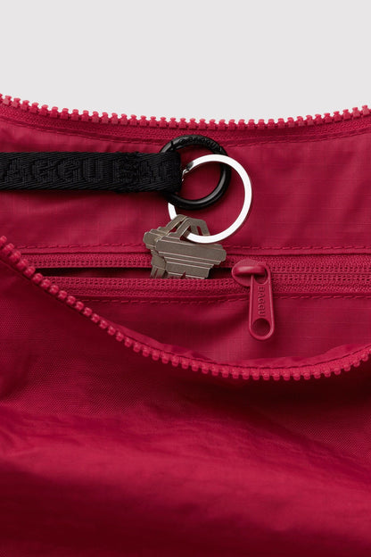 BAGGU Medium Nylon Crescent Bag Cherry