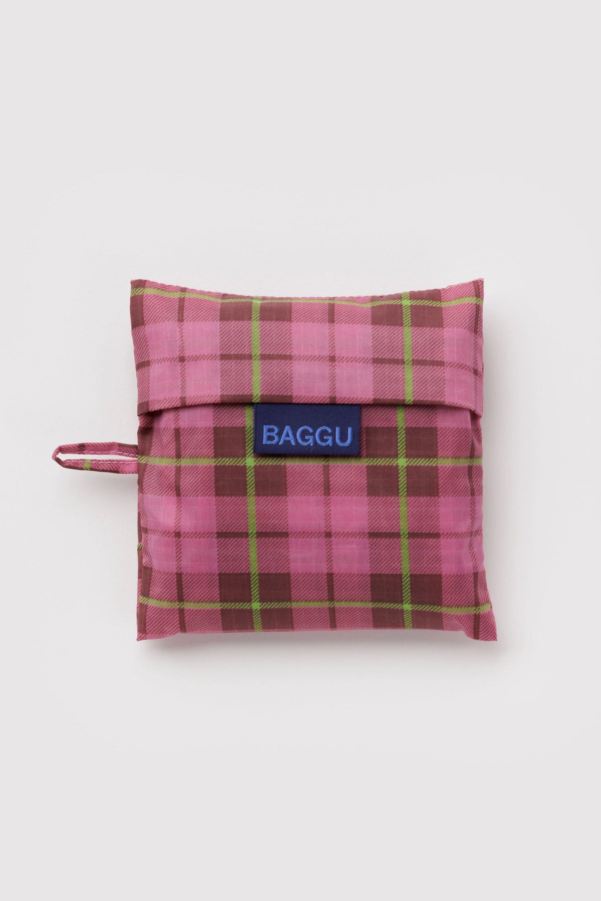 BAGGU Standard Tote Azalea Pink Tartan