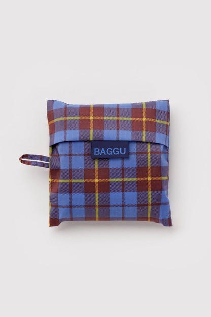 BAGGU Standard Tote Blue Tartan