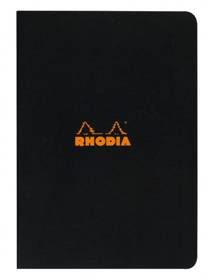 Rhodia A4 Side Staple Notebook - Black, Lined