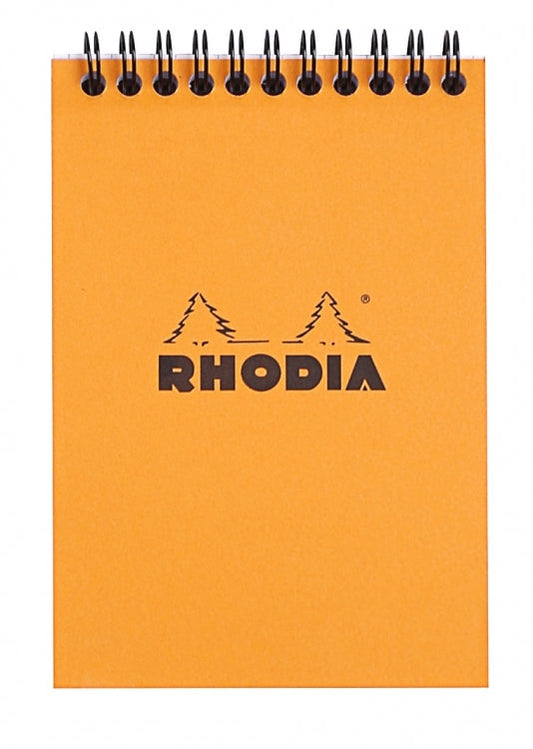 Rhodia No. 13 A6 Spiralbound Notepad - Orange, Graph