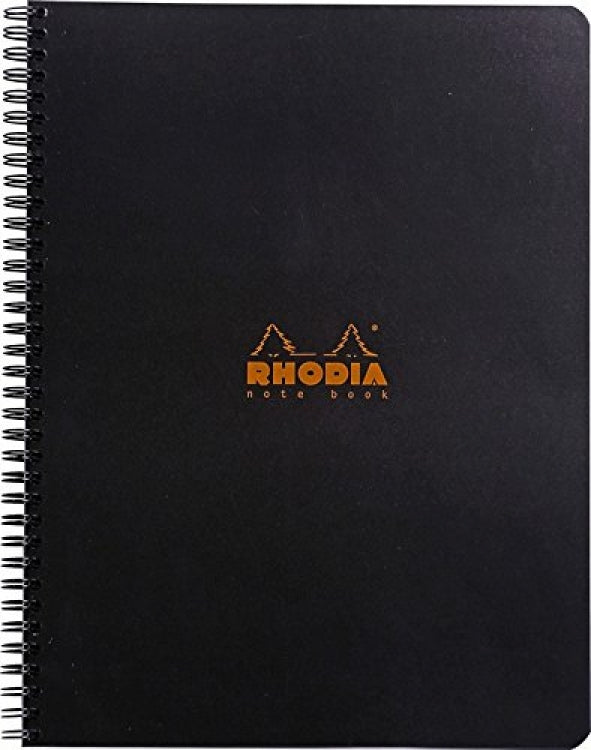 Rhodia A4 Wirebound Notebook - Black, Graph with Margins